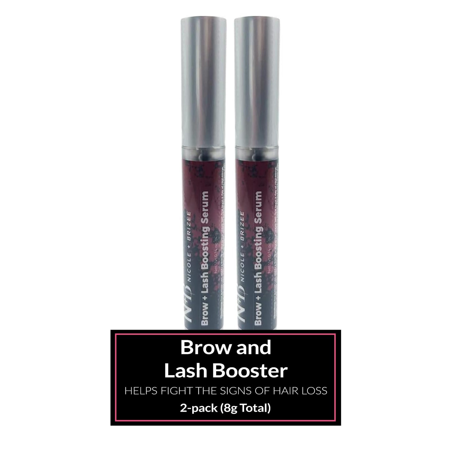 Nicole + Brizee N+B Lash Serum for Lashes & Eyebrows with Biotin, Squalene, Amino Acids & Provitamin B5 – Fuller Looking Eyelashes & Brows – USA Made 1 Pack