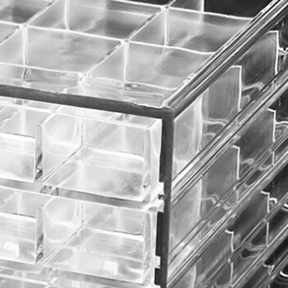 WILL 120 Grids Transparent Acrylic Nail Display Organizer Makeup Jewelry Nail Art smetic Display Rack Drawer Boxes Organizers