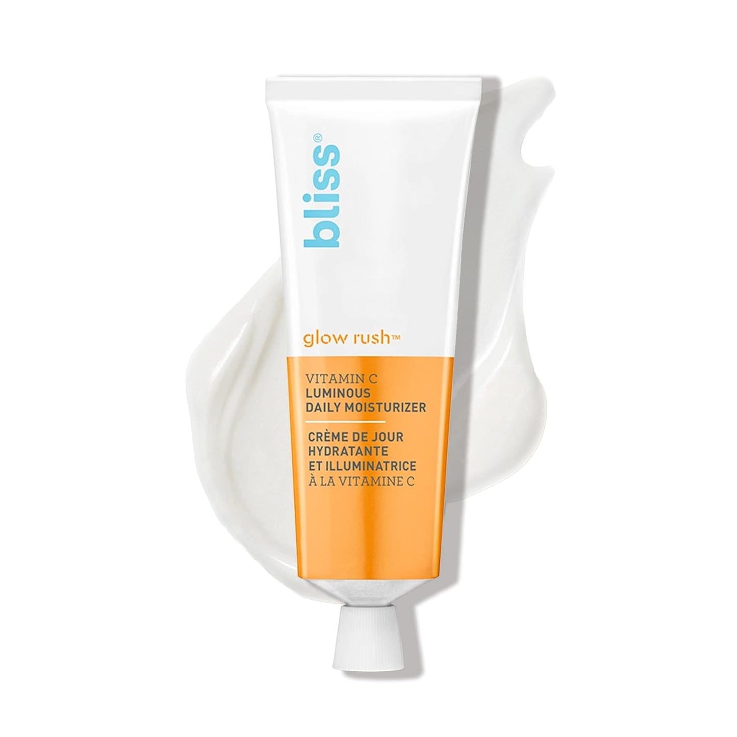 Bliss Glow Rush Vitamin C Daily Moisturizer - Brightening & Hydrating Formula with Vitamin E, Squalane & Shea Butter | 1.7 oz