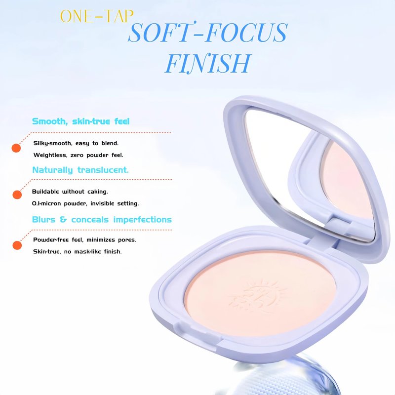 Sunscreen Setting Powder & Powder Foundation | SPF 35 PA+++ 4-in-1 Mineral Pressed Powder with Concealer | Oil Control, Matte Finish, Long-Lasting, Buildable Coverage, Weightless & Anti-Dullness