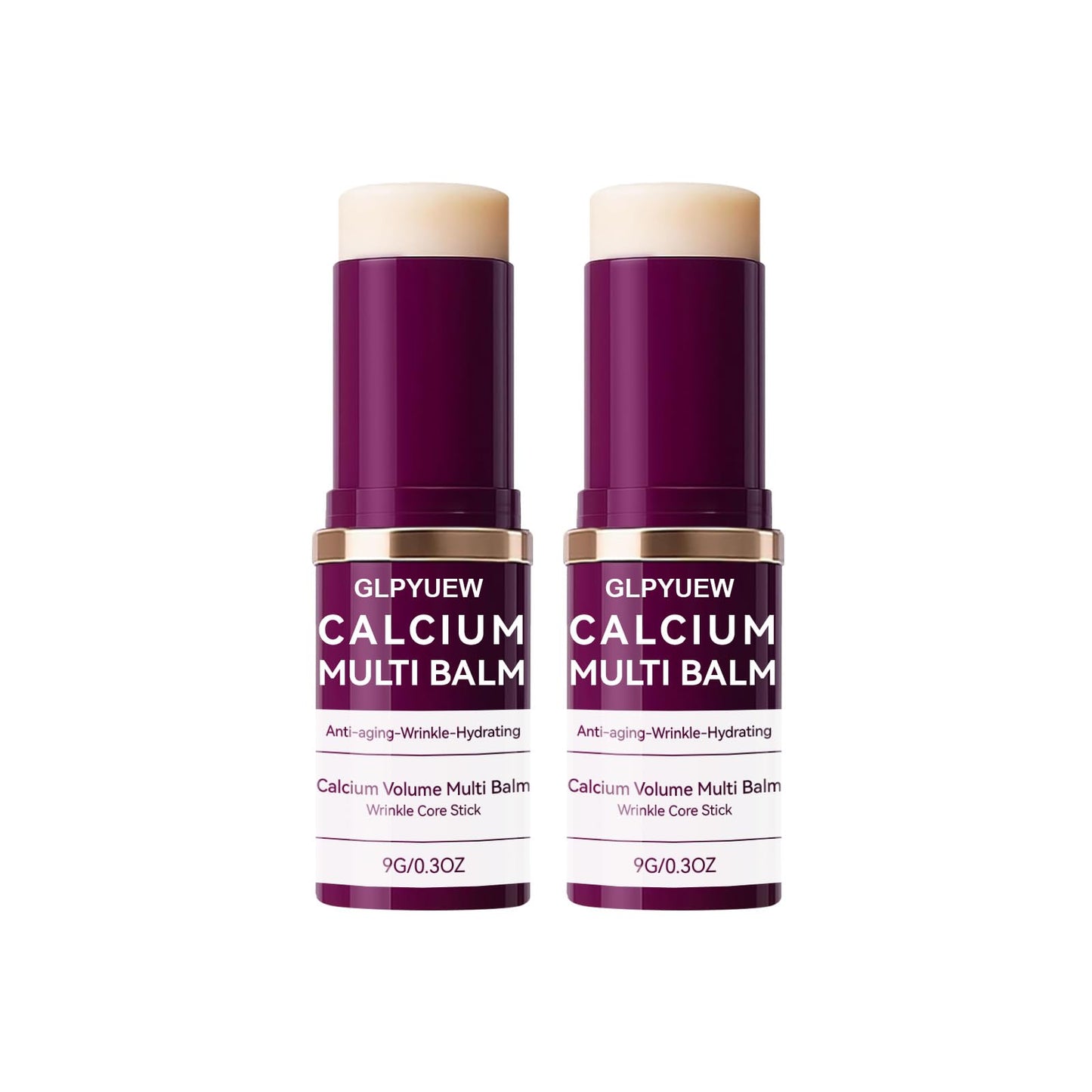 GLPYUEW Cemenrete Calcium Multi Balm, Korean Collagen Moisturing Stick,Calcium Volume Multi Balm, Wrinkle Core Stick, cemenrete calcium multi balm anti-aging, sagging, wrinkles (Pack of 2)