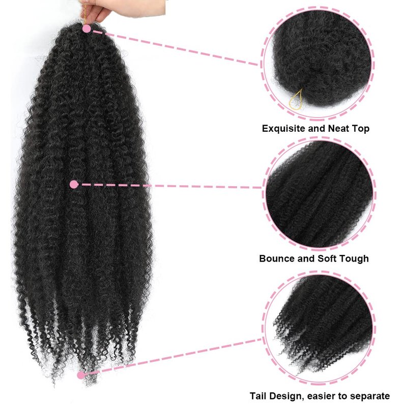 Dansama Marley Braiding Hair, 24 Inch Marley Hair for Goddess Locs Crochet Hair, Synthtic Twists Hair Extensions (24 Inch (Pack of 3), #2)