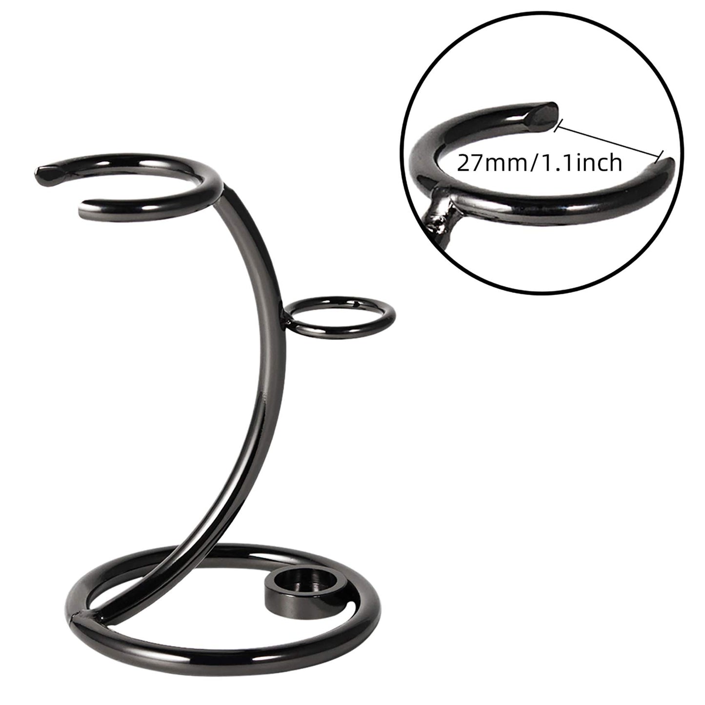 Grandslam Shaving Razor and Brush Stand Universal Holder for Safety Razor Storage Shave Brush Holder (gunmetal)