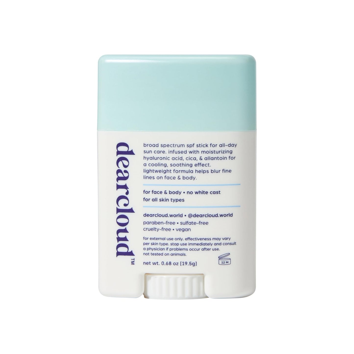 dearcloud Sunscreen Stick SPF 50+ PA++++ – Korean Sunscreen (.68 oz)