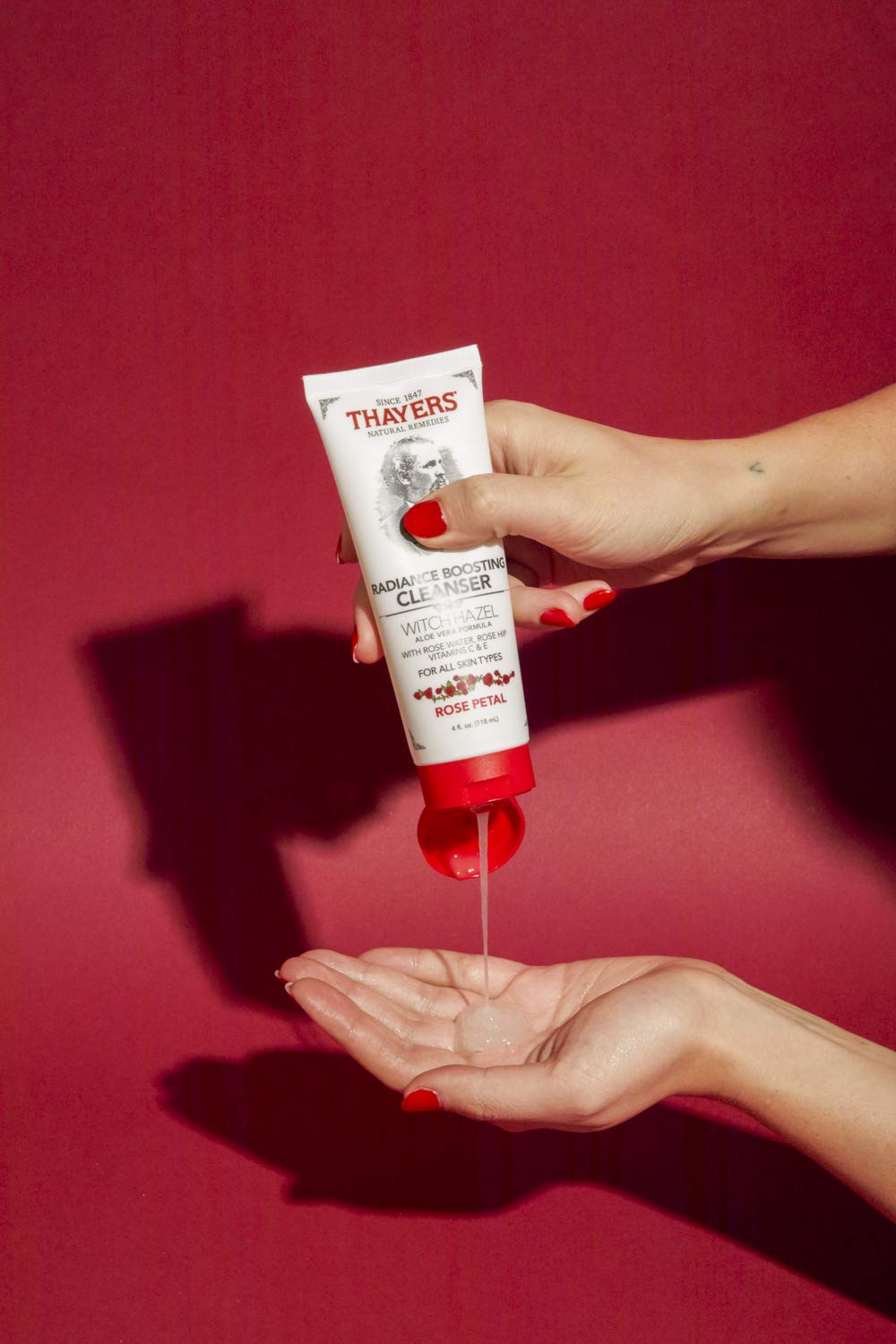 Thayers Rose Petal Cleanser - Radiance Boosting with Vitamin C & E | 4 Ounces