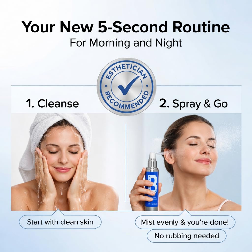Perfect B3 Niacinamide Spray for Face 6 in 1 - Vitamin B3 Niacinamide Face Mist Skin Care Serum, Hyaluronic Acid, Aloe & Glycerin - Skin Brightening Face Spray - 3.6 Fl Oz