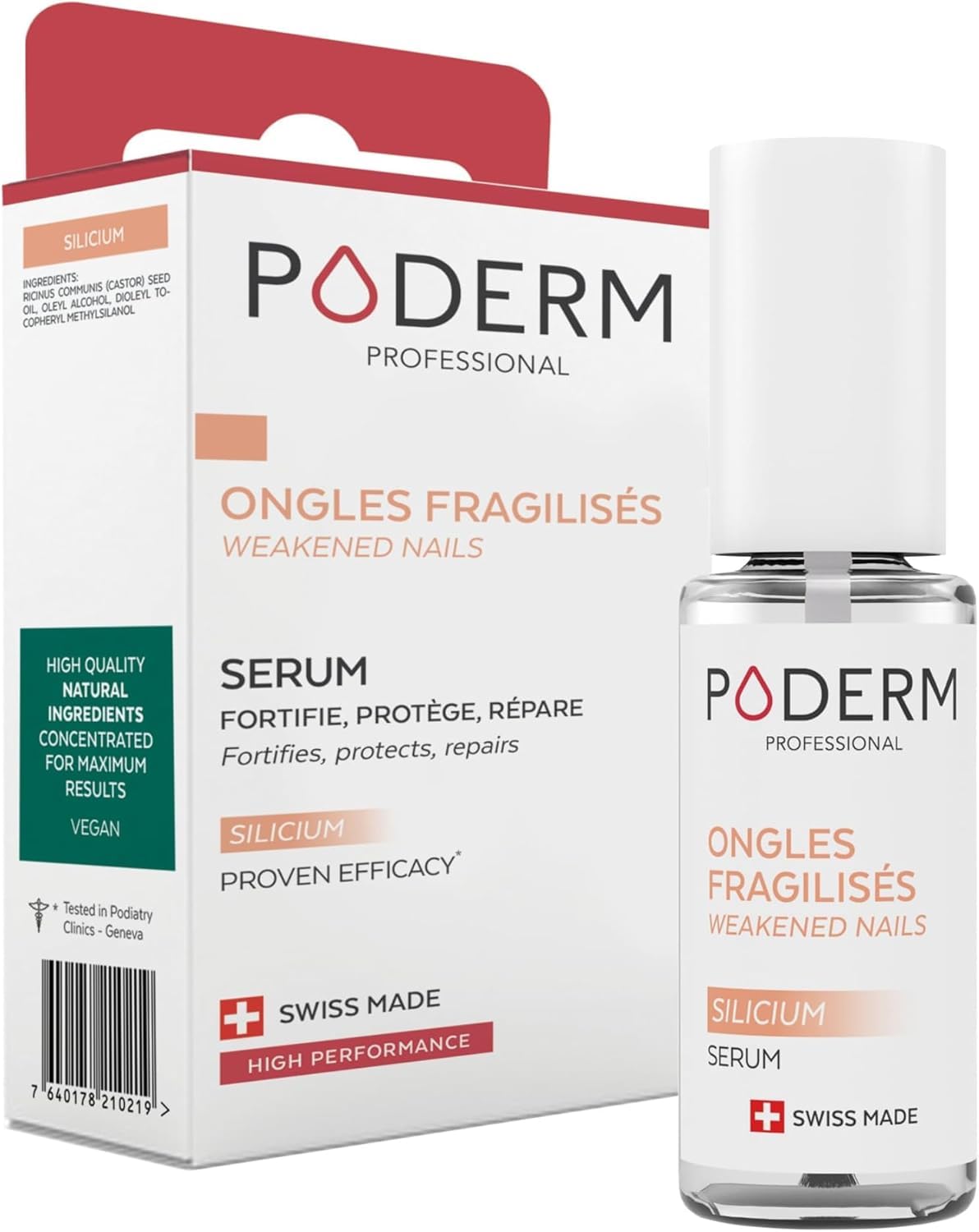 Nail Strengthener for Damaged Nails - 100% Natural Vegan Formula | Fortifies, Protects & Repairs Weak Nails