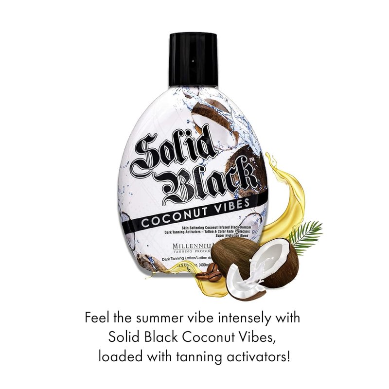 Millennium Tanning Dark Tanning Lotion - Coconut Vibes with Tattoo & Color Fade Protection | 13.5 fl. oz.