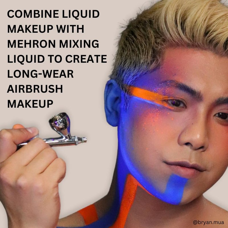 Mehron Liquid Makeup - Versatile Face & Body Paint for Halloween | Airbrush Compatible, 4.5 oz (Black)