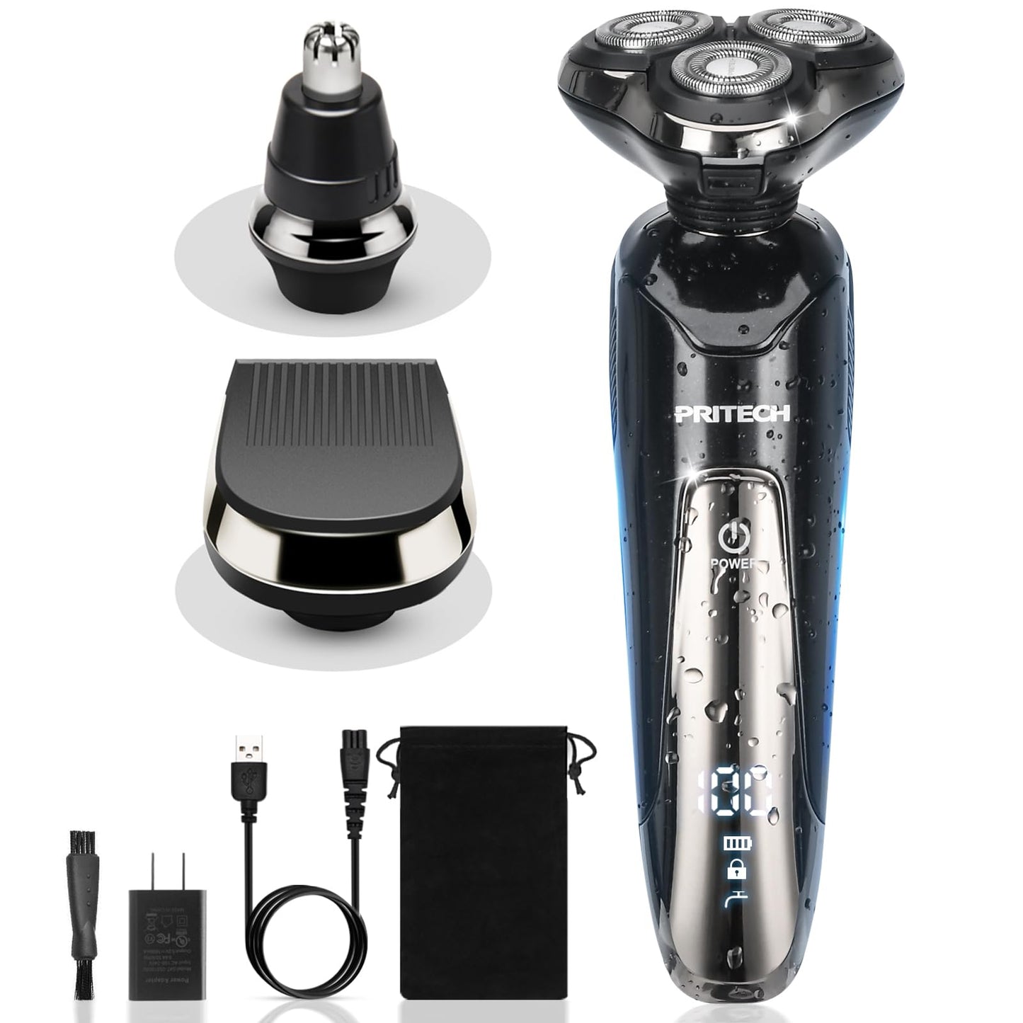 PRITECH Electric Razor for Men Rotary Electric Shavers for Men