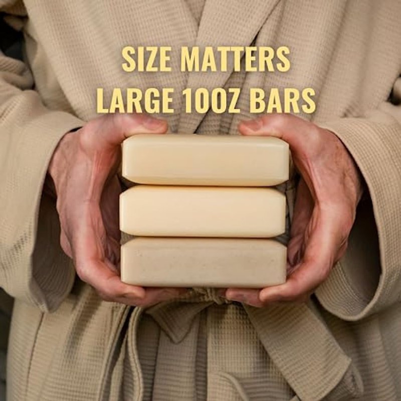 SFS Company Man Bar Set of 3 10 oz. Soap Bars (Cardamom+Juniper, Midnight Amber, Silver Sage+Bergamot)