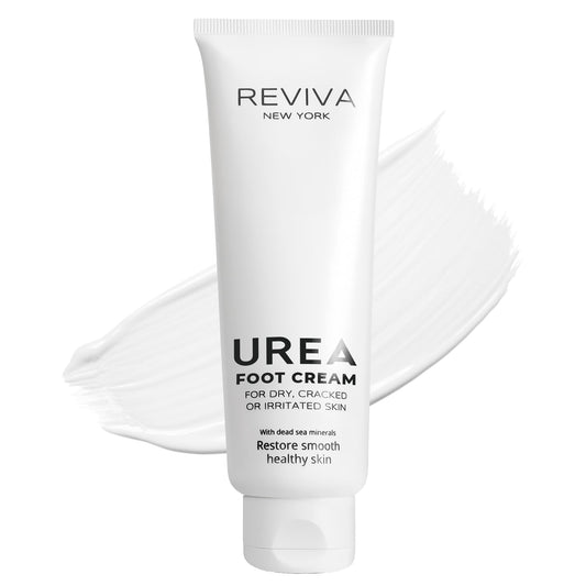 REVIVA NEW YORK Foot Cream for Dry Cracked Feet with Urea & Salicylic Acid - Intensive Foot Cream & Foot Callus Softening - Cracked Heel Cream & Toenail Softener with Dead Sea Minerals