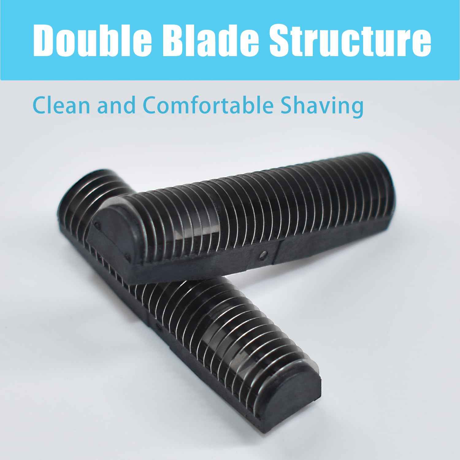 Replacement Foil and Cutters for BaBylissPRO Barberology Electric Shaver, Double Foil Shaver Replacement Head Compatible with BaBylissPRO FXFS2 Shaver (Gold)