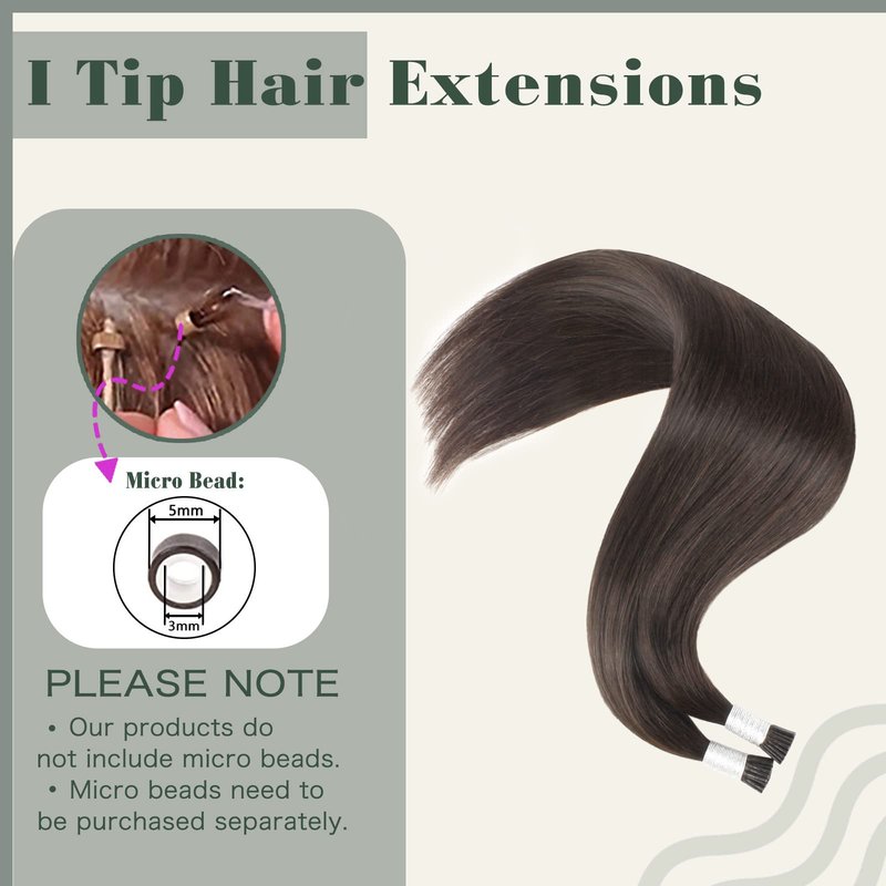 Sixstarhair Itip Human Hair Extensions Dark Brown Keratin Extensions 50 Grams Silky Straight Real Human Hair Extensions Brown Invisible I Tip Hair Extensions Human Hair 50 Strands 18 Inch