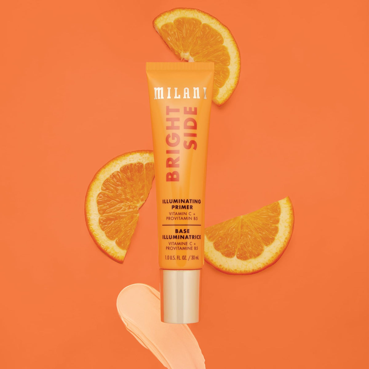 Milani Face Primer for Makeup - Bright Side Brightening & Illuminating Primer with Vitamin C, Squalane & Jojoba Oil, 1.0 Fl. Oz