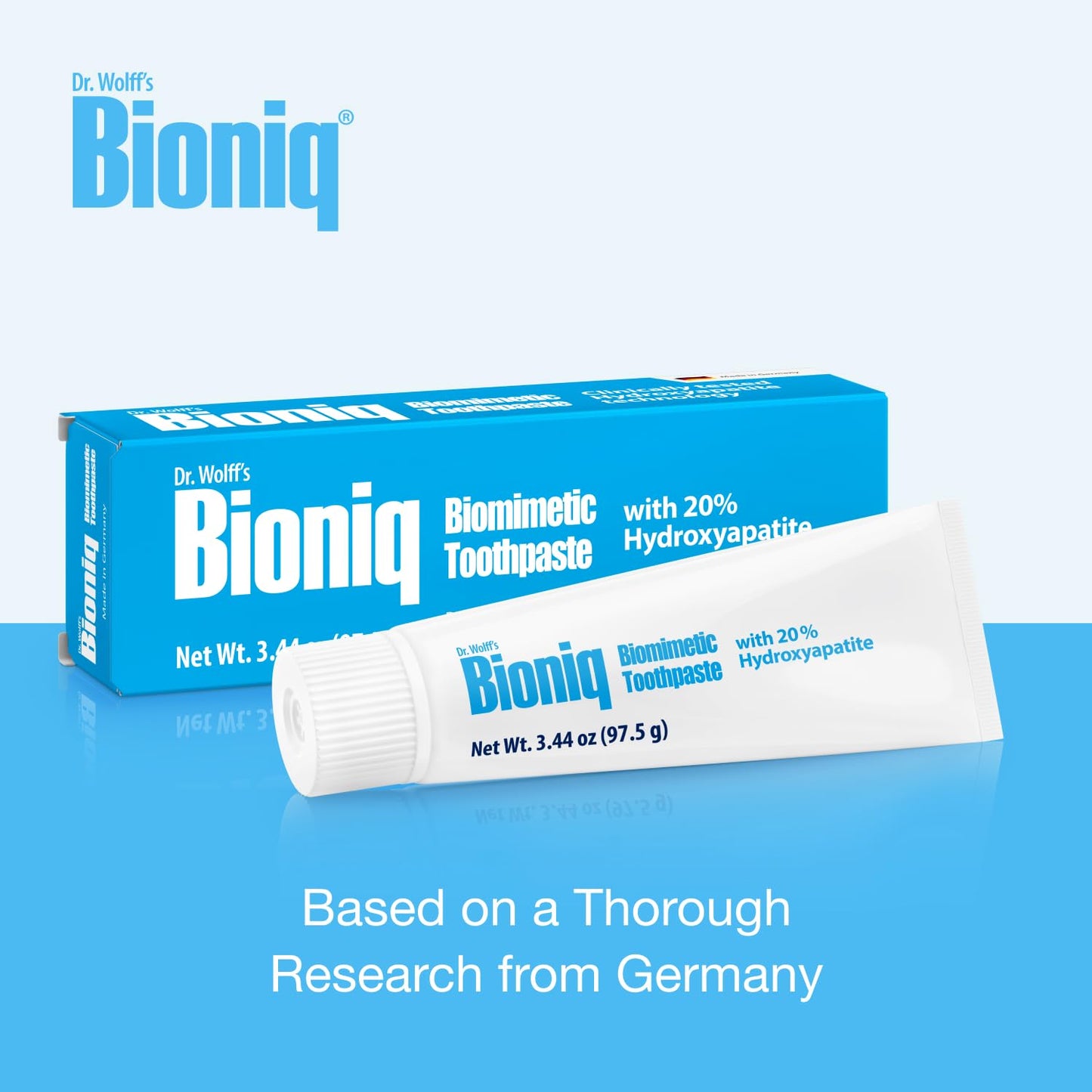 Bioniq Classic - 20% Hydroxyapatite Toothpaste, bioHAP and Fluoride Free for Daily Use, Clinically Tested - Our Expert Enamel Care, Mint Flavor - 3 x 3.44 Oz