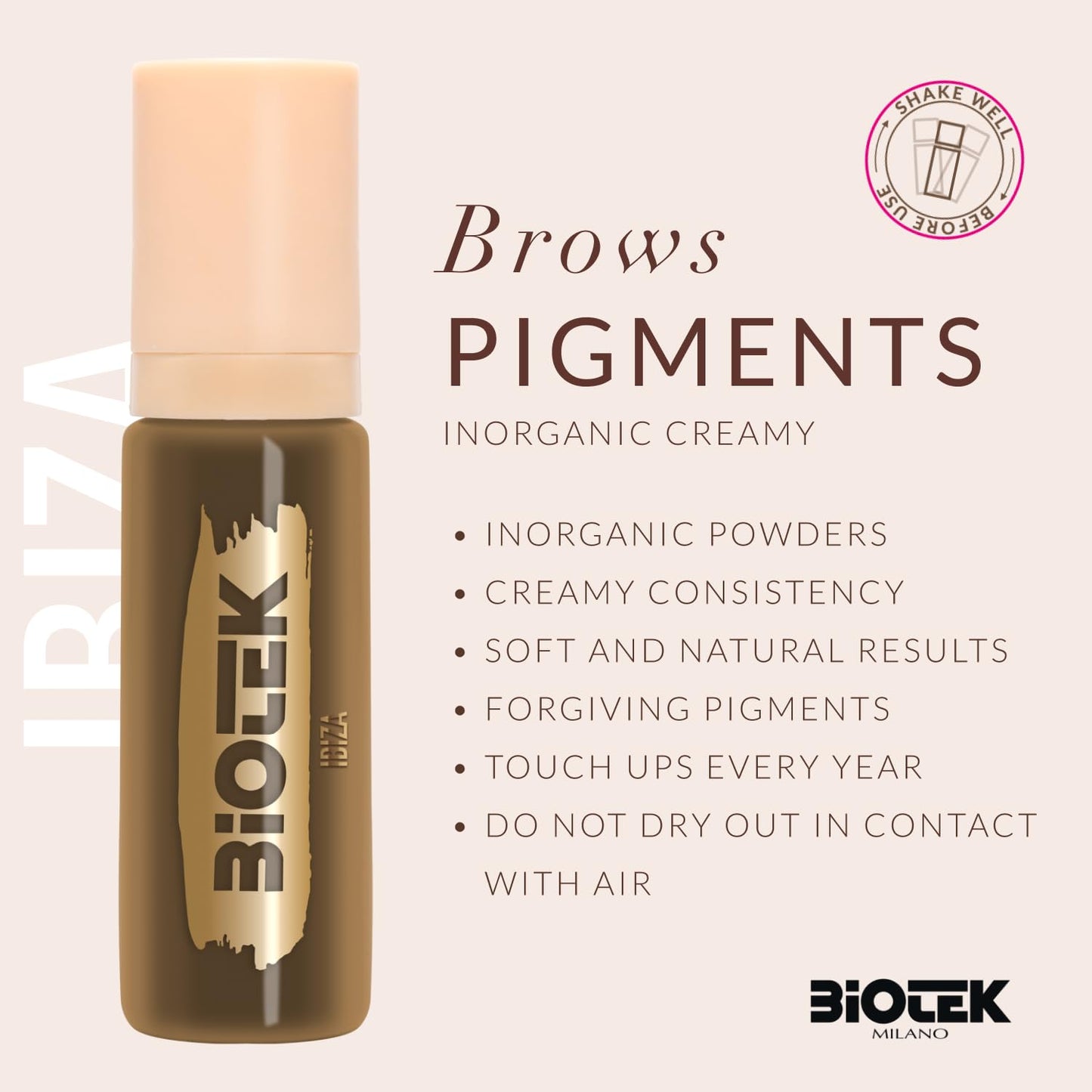 Biotek Brow Pigment for Permanent Makeup - Neutral Blond Color for Eyebrows - More Than Ever - Made in Italy - Moscow 0,61 fl.oz.