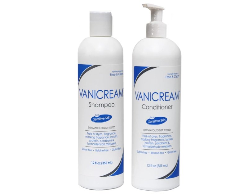Vanicream Shampoo & Conditioner Set for Sensitive Skin | 12oz Shampoo, 12oz Conditioner, 3.9oz Cleansing Bar