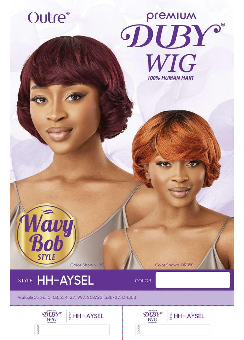 Outre Duby Wig - Human Hair - Aysel (OFF BLACK 1B)