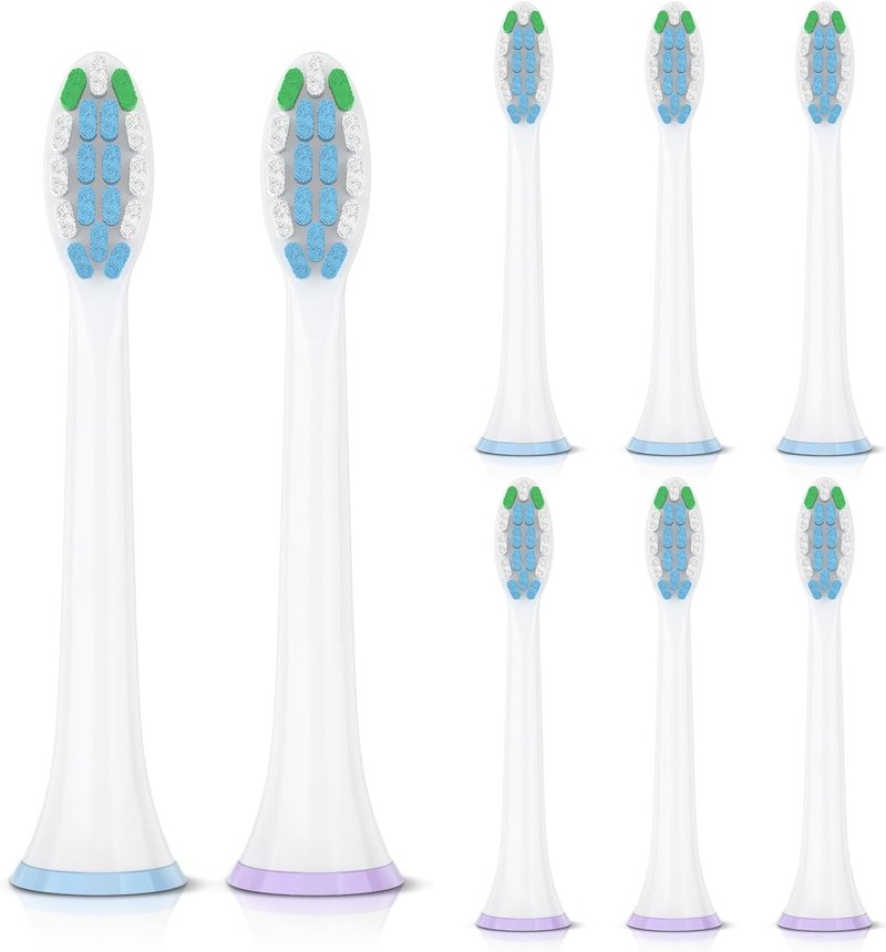 Replacement Toothbrush Heads for Philips Sonicare - Compatible with C1/C2/C3/A3/G2/G3/W3, 8-Pack Set for Deep Cleaning