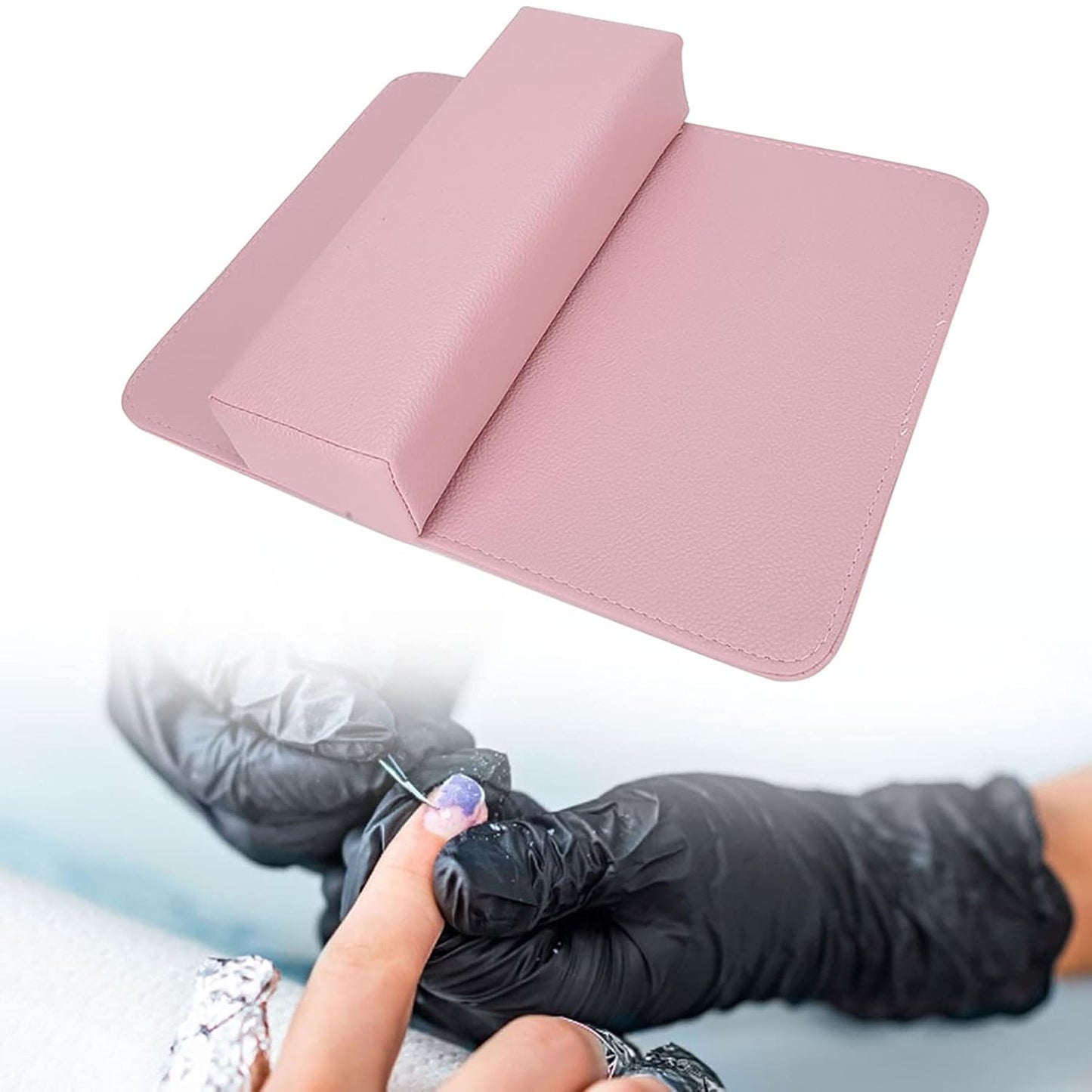 Nail Armrest Cushion for Salon - Soft Beauty Hand Holder Mat | Pink Manicure Tool Set