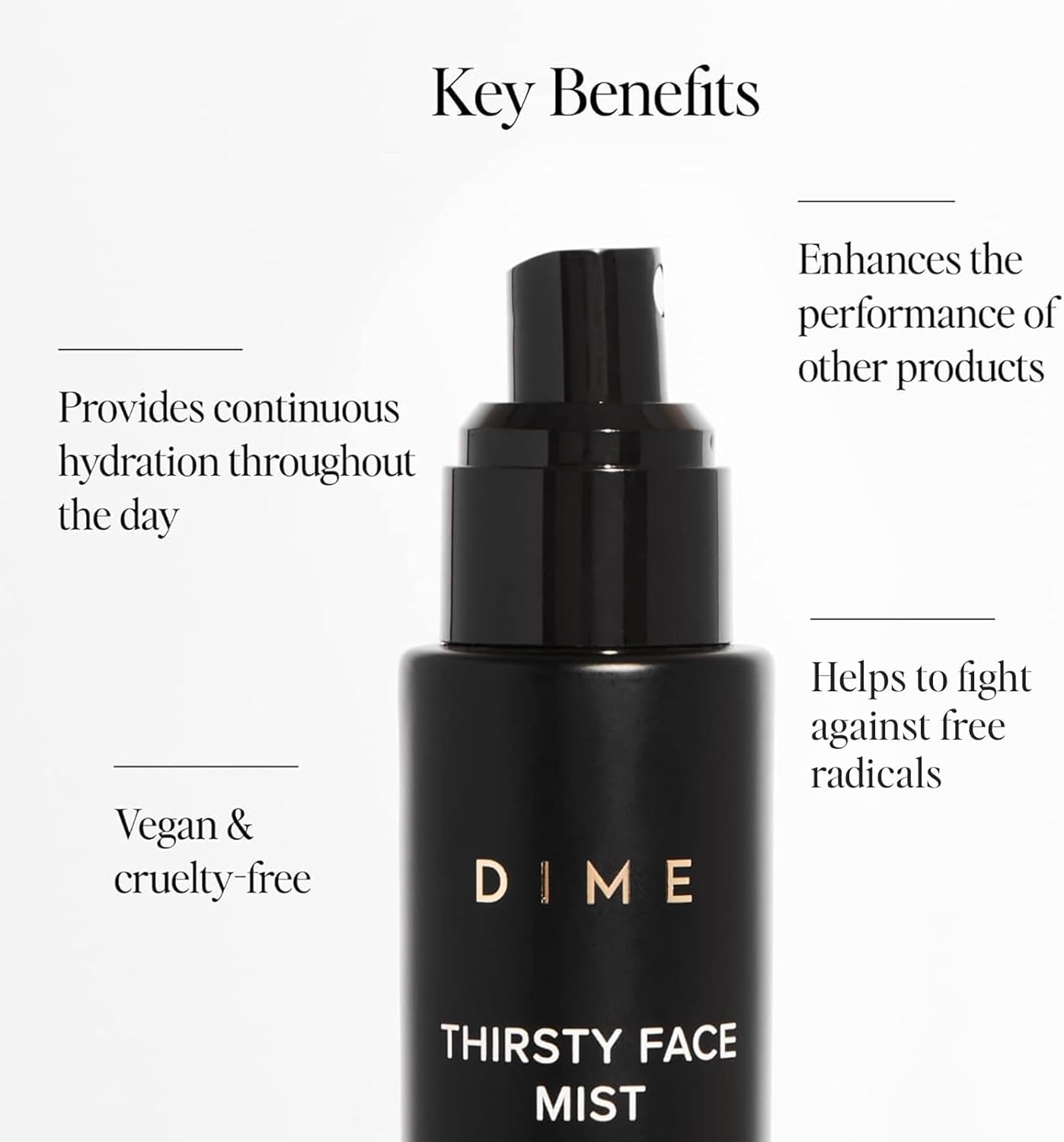 DIME Beauty Hydrating Face Mist - Makeup Setting Spray with Sea Moss & Electrolytes | 2 oz / 60 ml