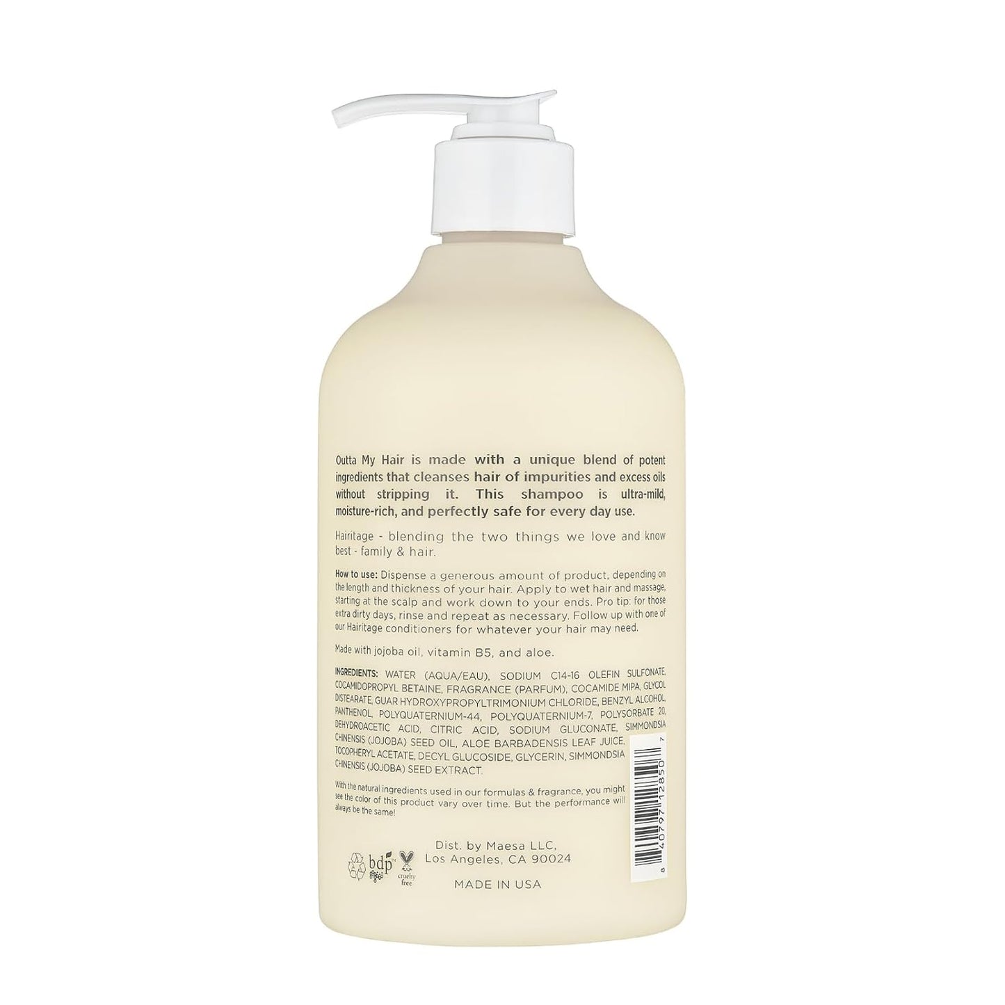 Gentle Daily Hydrating Shampoo for Dry Hair - Jojoba Oil & Aloe Vera, 13 fl. oz. | Ultra-Mild & Moisture-Rich