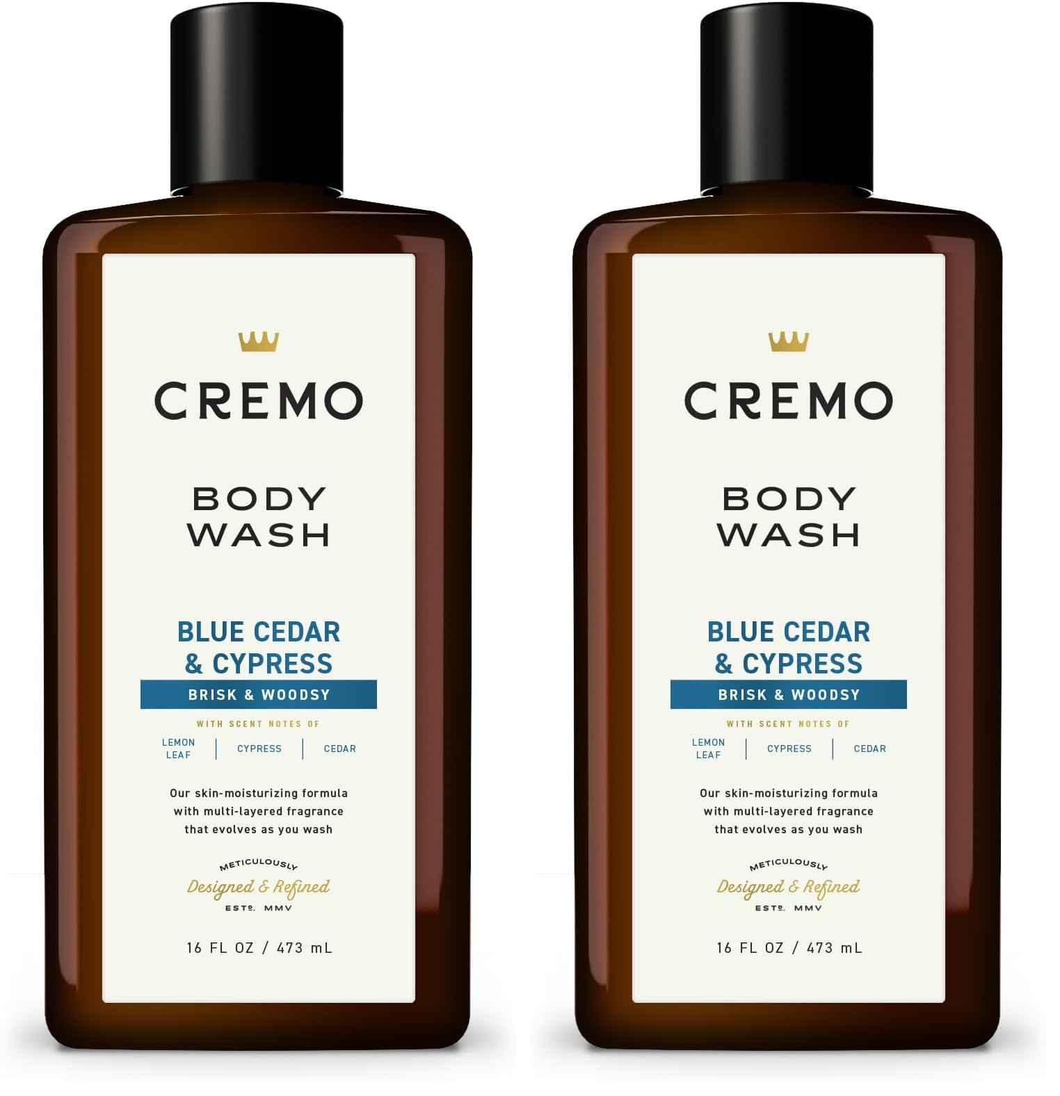 Cremo Inc Blue Cedar & Cyprus Body Wash - 16oz, 16 Oz (Pack of 2)