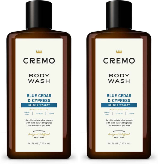 Cremo Inc Blue Cedar & Cyprus Body Wash - 16oz, 16 Oz (Pack of 2)