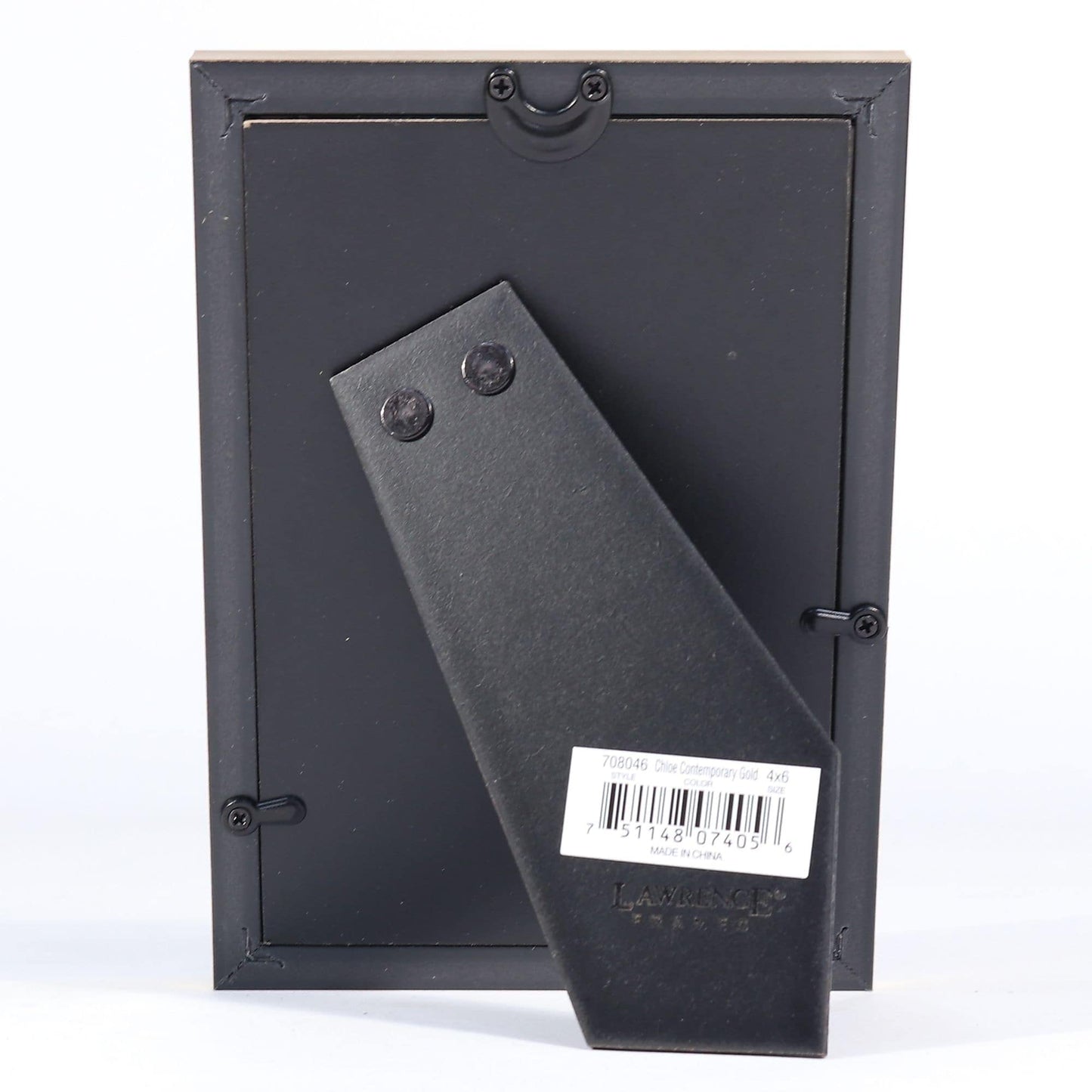 Lawrence Frames 708046 Galvanized Expressions 4x6 Chloe Contemporary Gold Picture Frame