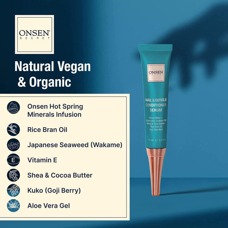 Nail Care Kit - Spa-Quality Cuticle Serum & Japanese Buffer | Organic Ingredients for Strengthening & Long-Lasting Shine - 1 Pack