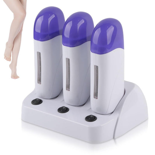 Wax Warmer for Hair Removal, Professional Abs Roll on Wax Heater Waxing Body Hair Removal Hot Wax Machine for Hand, Foot, Elbow, Arm, Leg, Armpit and Bikini Line Easily