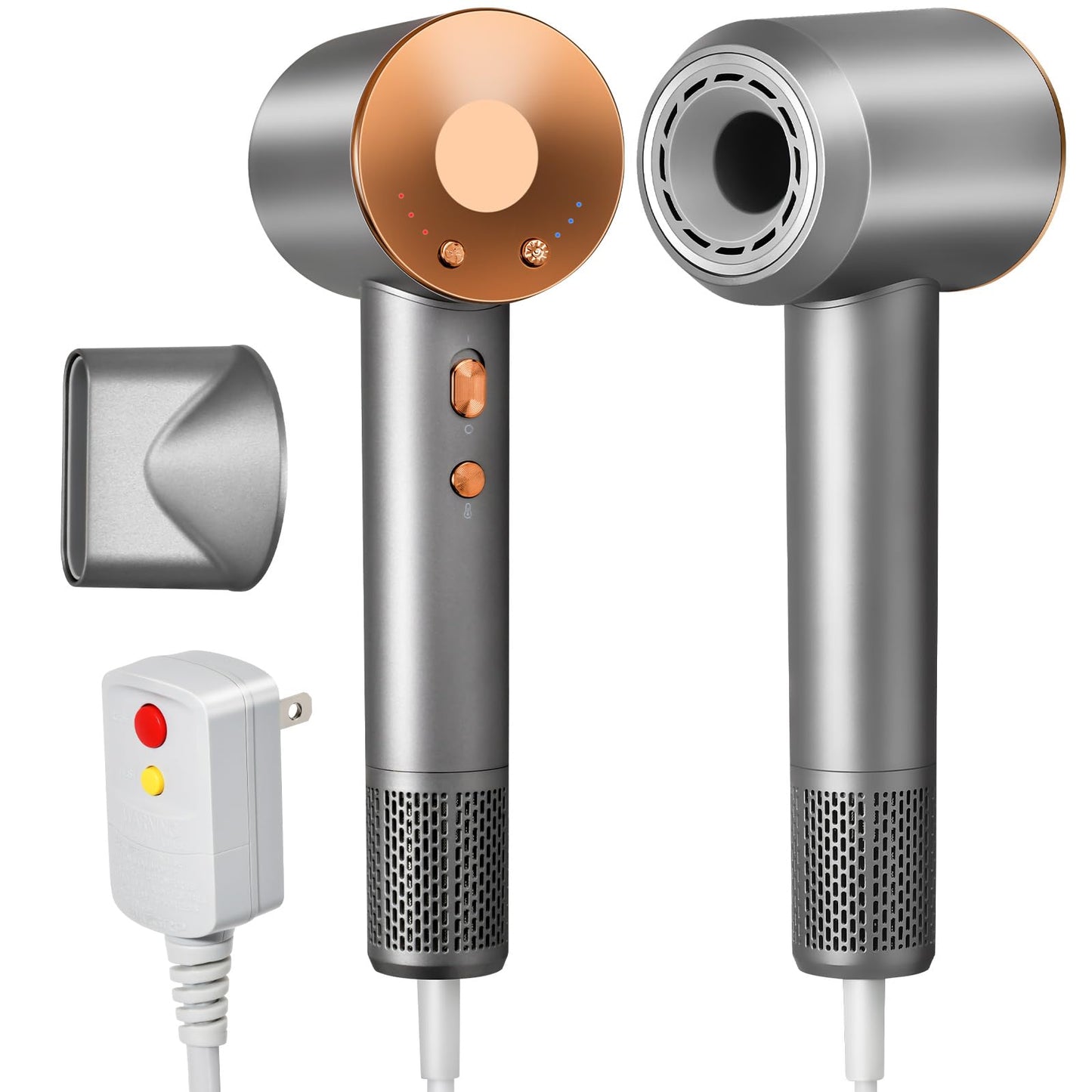 Hair Dryer, Professional High-Speed Blow Dryer 200 Millions Negative Ionic Care Hair Dryer for Fast Drying, Low Noise Thermo-Control Hairdryer with Magnetic Nozzle,Travel Use