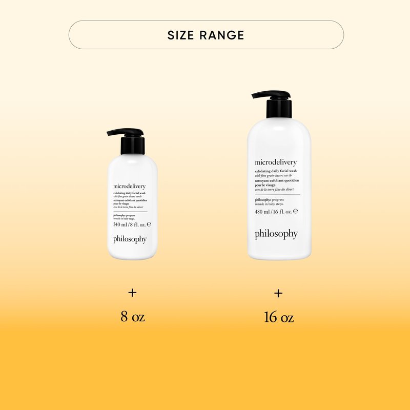 philosophy microdelivery exfoliating daily facial wash - with fine grain desert earth & gentle amino acids - scrubs away impurities & dead skin cells to alleviate dryness and rough texture