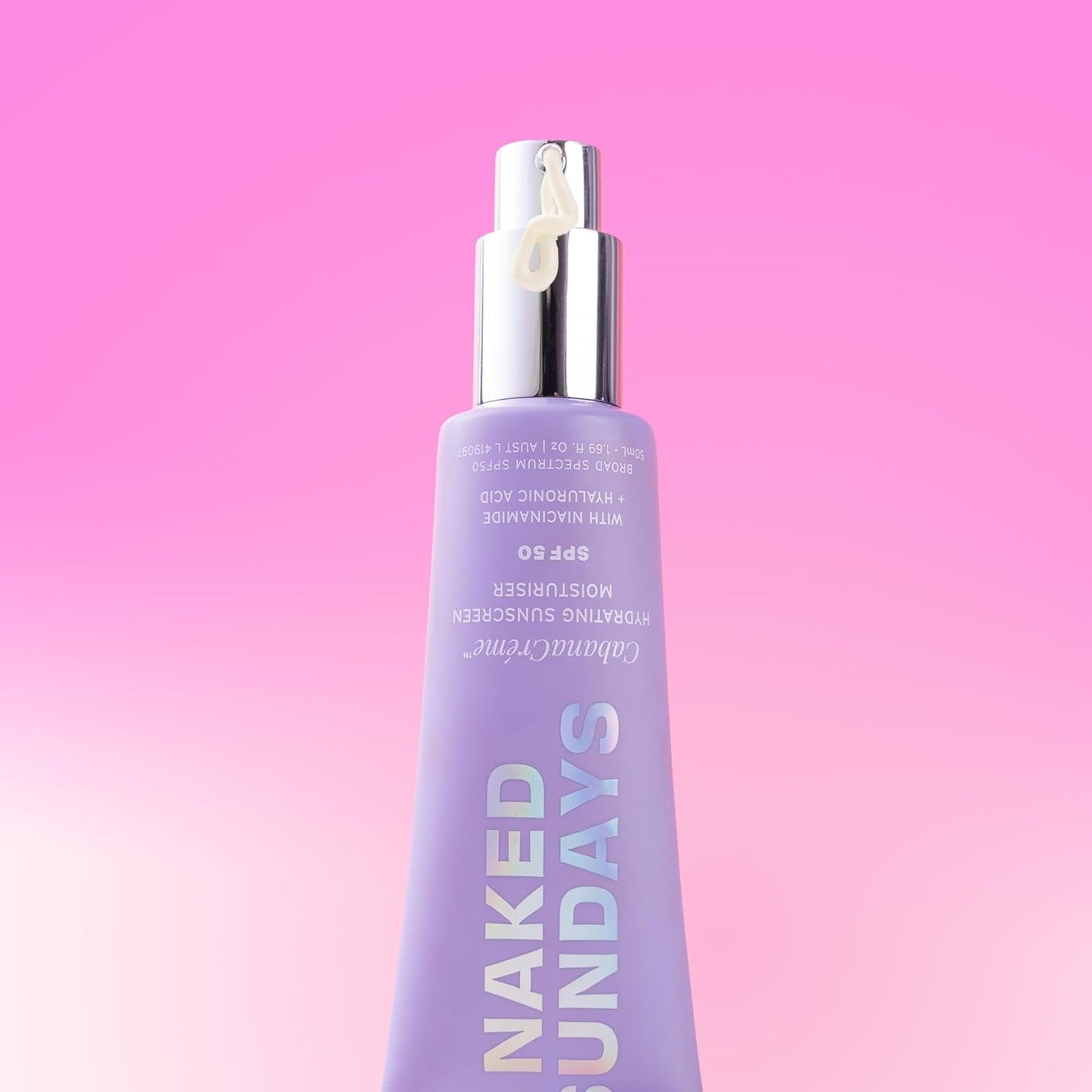 Naked Sundays Hydrating Sunscreen Moisturizer SPF 50 - Daily Face Primer | 50ml (1.69 Fl Oz)
