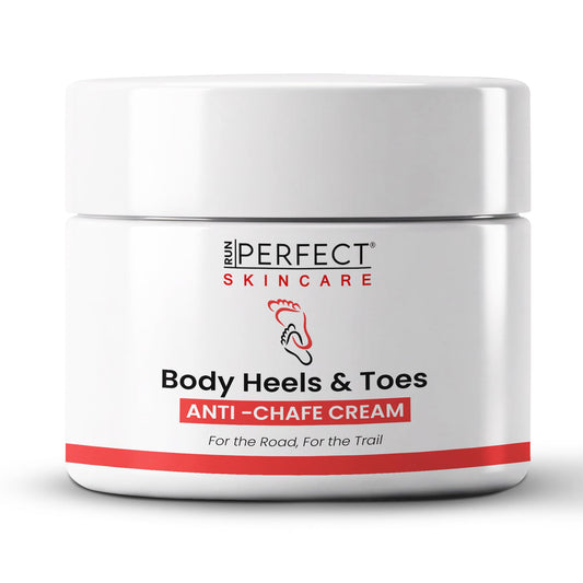 RUN PERFECT Anti Chafing Foot Cream for Feet & Body - Blister Prevention, Anti Friction Barrier & Deep Moisturizer for Cracked Skin - Natural, Vegan, Anti-Chafe Cream for Body, Heels, Feet, Toes