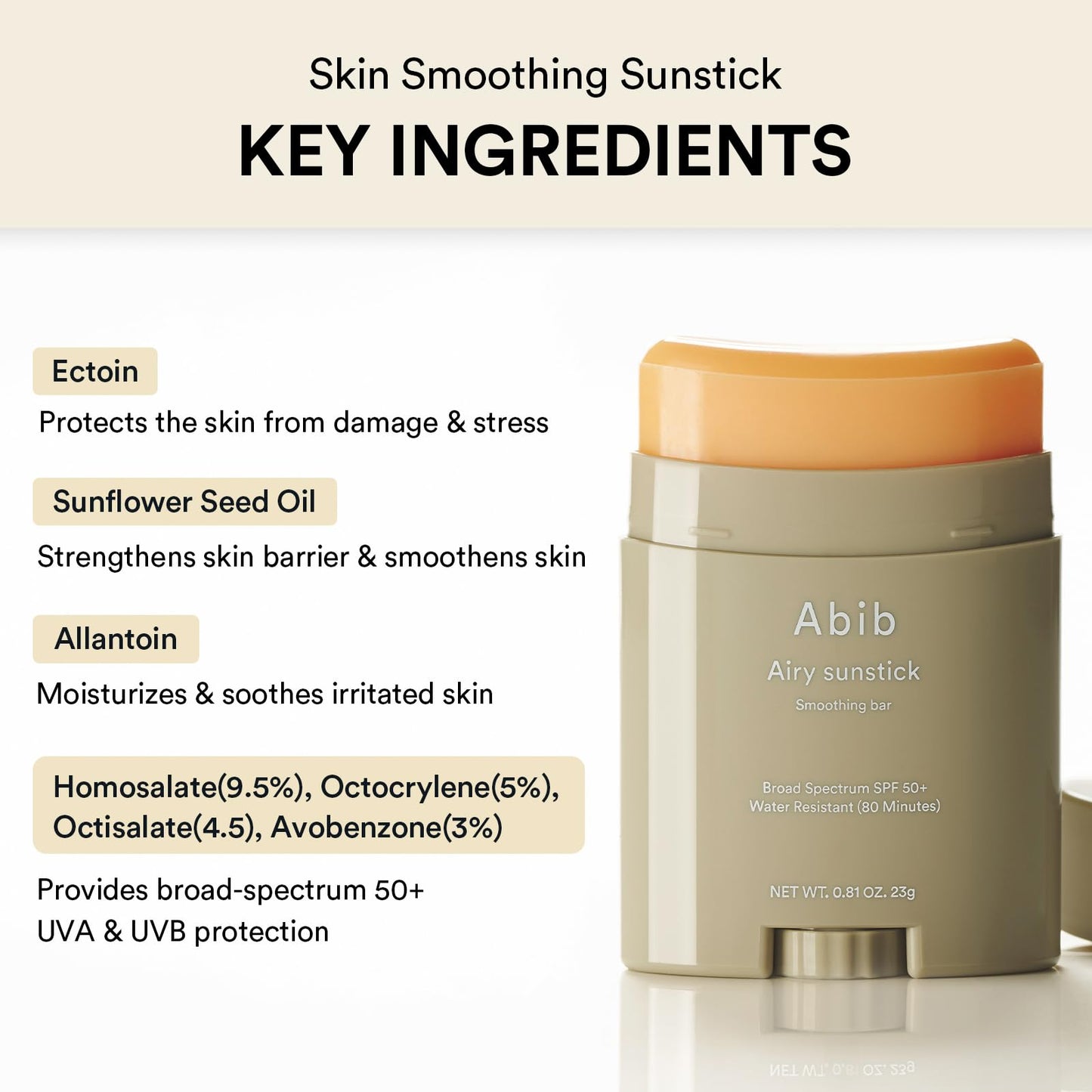 Abib Airy & Quick Sunstick DUO SPF50+ Broad Spectrum Semi-Matte & Quick Glowy Finish, No White Cast, Korean Sunscreen Stick for All Skin Types, 2 Count