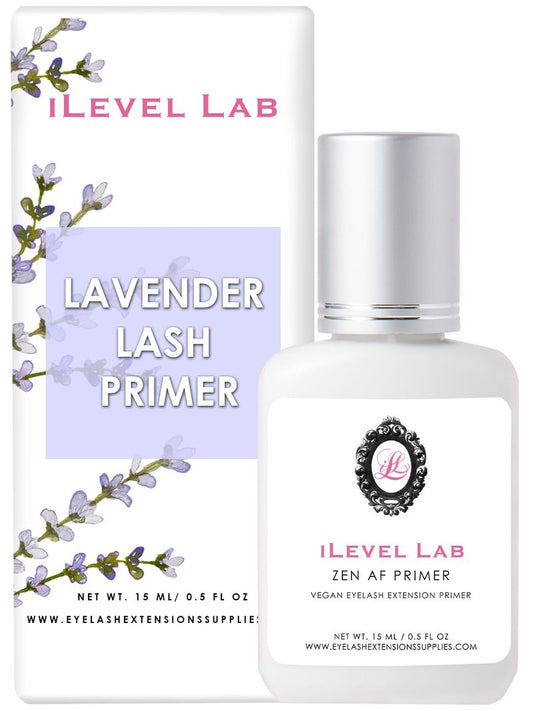 Primer for Lash Extensions by iLevel Lab 15ml - Increase Adhesive Retention | Super Primer/Cleanser | Eyelash Extension Primer | Protein Oil Remover | Professional Lash Supplies (Lavender Sented)