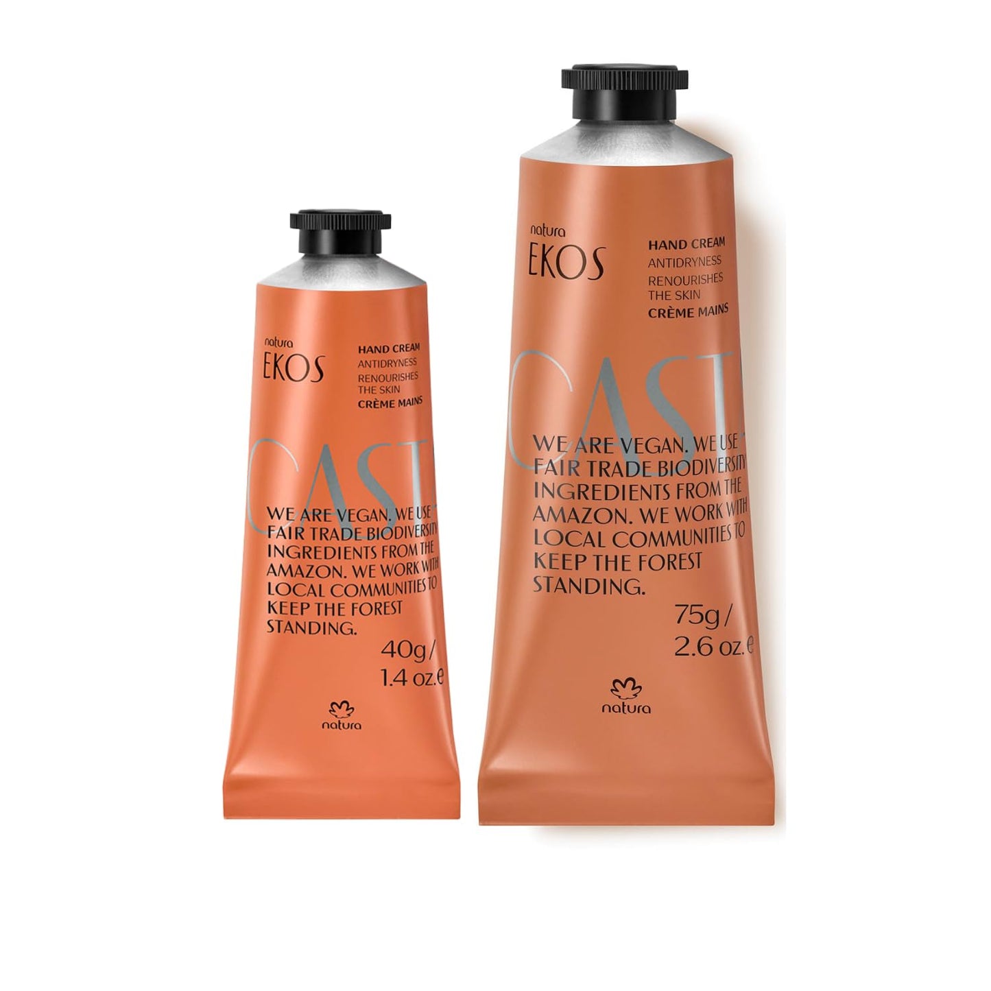 Natura Ekos Brazil Nut Hand Cream Duo - 24-Hour Hydration Set | Vegan Skin Care - 2.6oz + 1.41oz