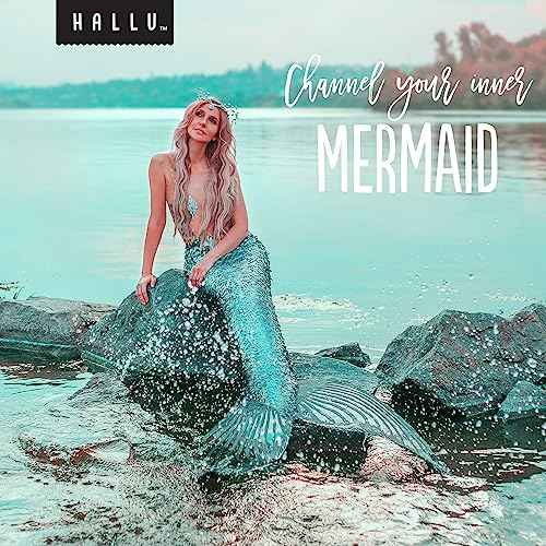 Hallu Mermaid Large Bath Bomb, Citrus Peony and Amber Scent, 140 g, Pack of 8