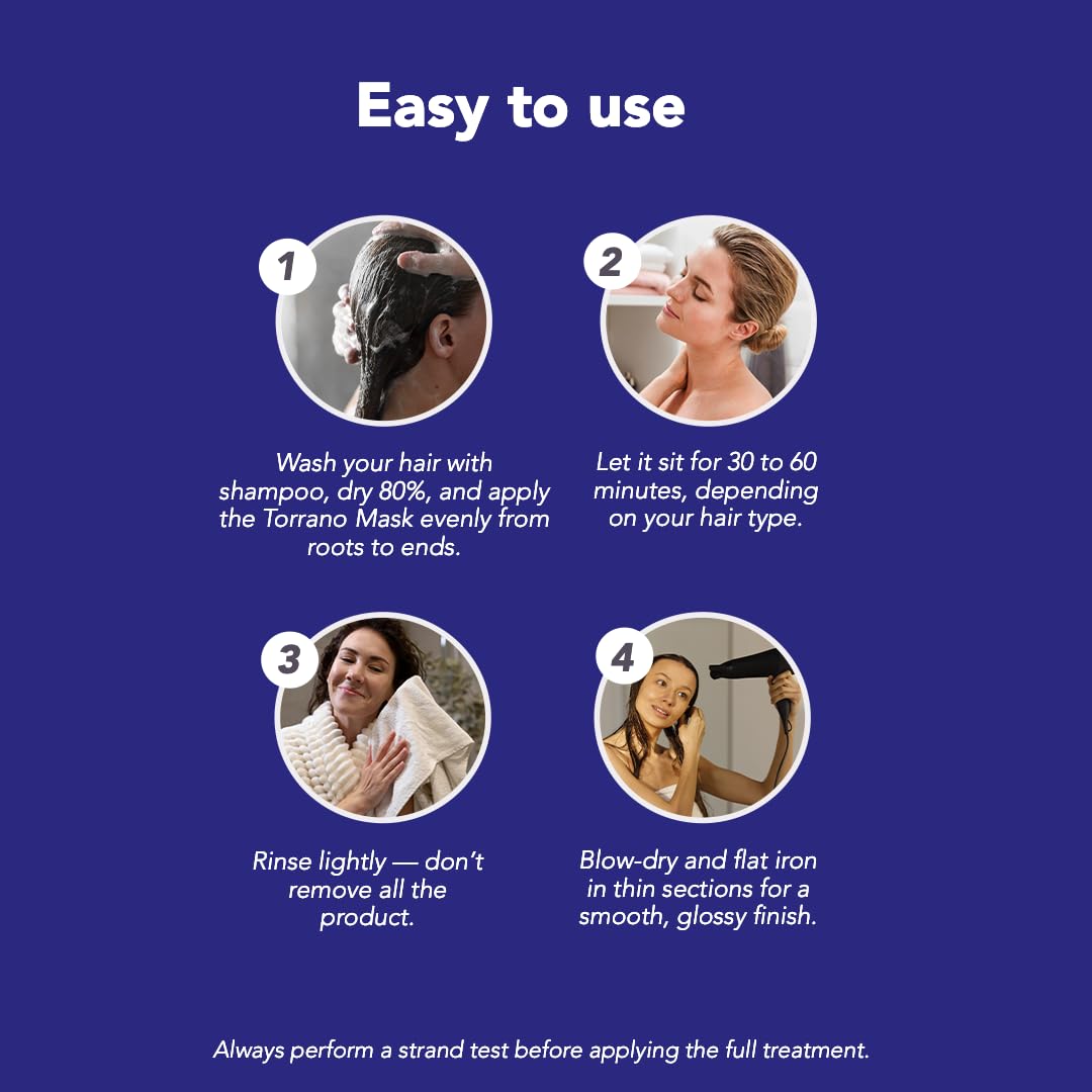 I Belli Capelli Torrano Hair B-tox Treatment, Nanoplastia Thermal Activated Mask for Dry Frizzy Hair, Formaldehyde Free - Results for up to 3 month - B-tox Capilar para el Cabello (250 ml/8.8 oz)