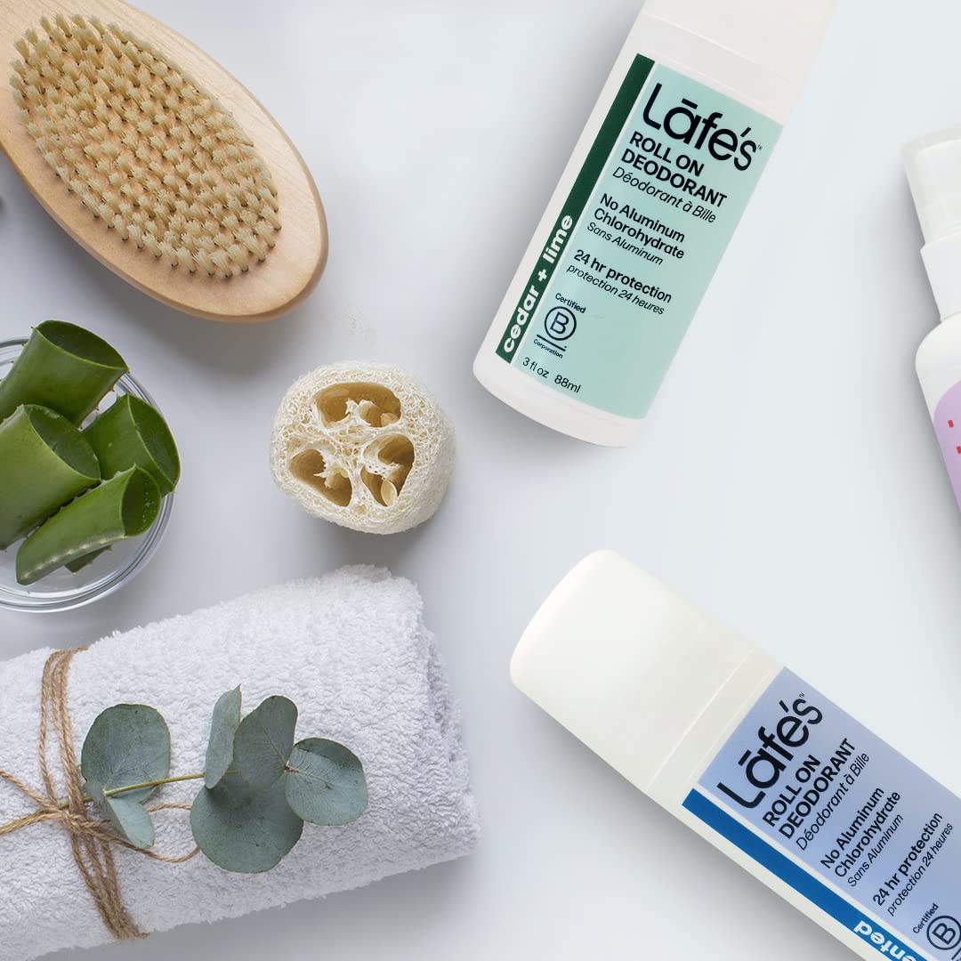 Lafe's Natural Deodorant | 3oz Roll-On Aluminum Free Natural Deodorant for Men & Women | Paraben Free & Baking Soda Free with 24-Hour Protection | Unscented | 6 Pack