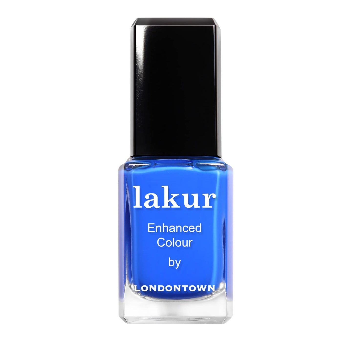 LONDONTOWN Lakur Nail Polish – Blue, Iconic, 0.4 Fl Oz, Long-Lasting, Streak-Free, Chip-Resistant | 21+ Free Non-Toxic Vegan Nail Color, Strengthens & Hydrates Nails