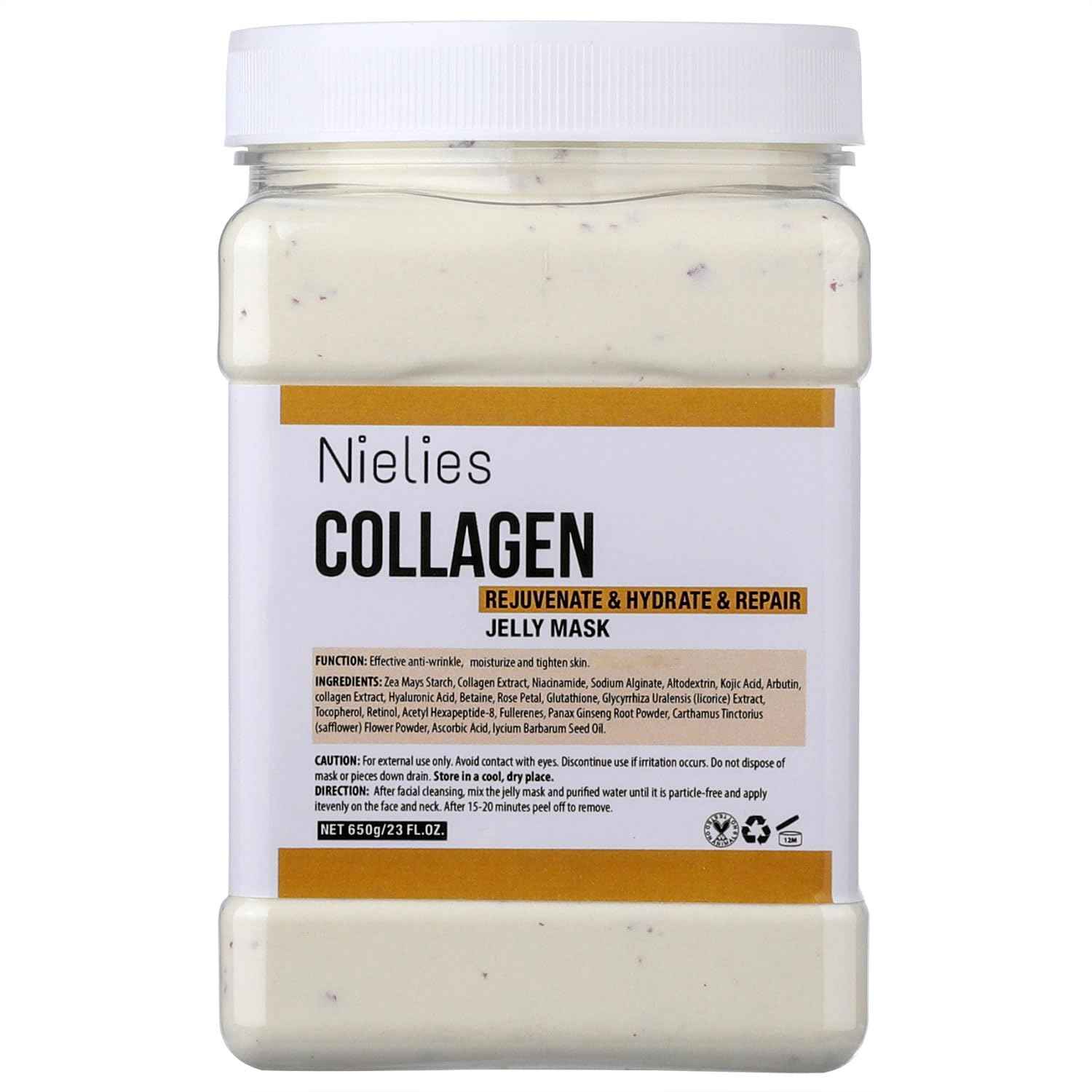 Nielies Peel-Off Jelly Face Mask – Hydrating Jelly Mask for Facials & Vajacials – Professional Facial Mask for Deep Cleaning, Smoothing – Jelly Mask for Facials Professional 23 fl oz