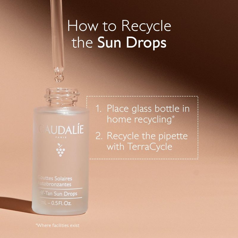 Caudalie Self-Tan Sun Drops - Hydrating Face Tanning Drops for Customizable Gradual Tan | 15 mL