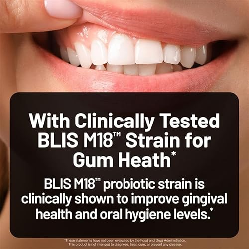 NatureWise Oral Probiotics for Mouth Bad Breath - Chewable Sugar-Free Mint - Lactobacillus reuteri Chewable - Oral Probiotics For Kids & Adults - Non-GMO USA Manufactured - 50 Count[50-Day Supply]