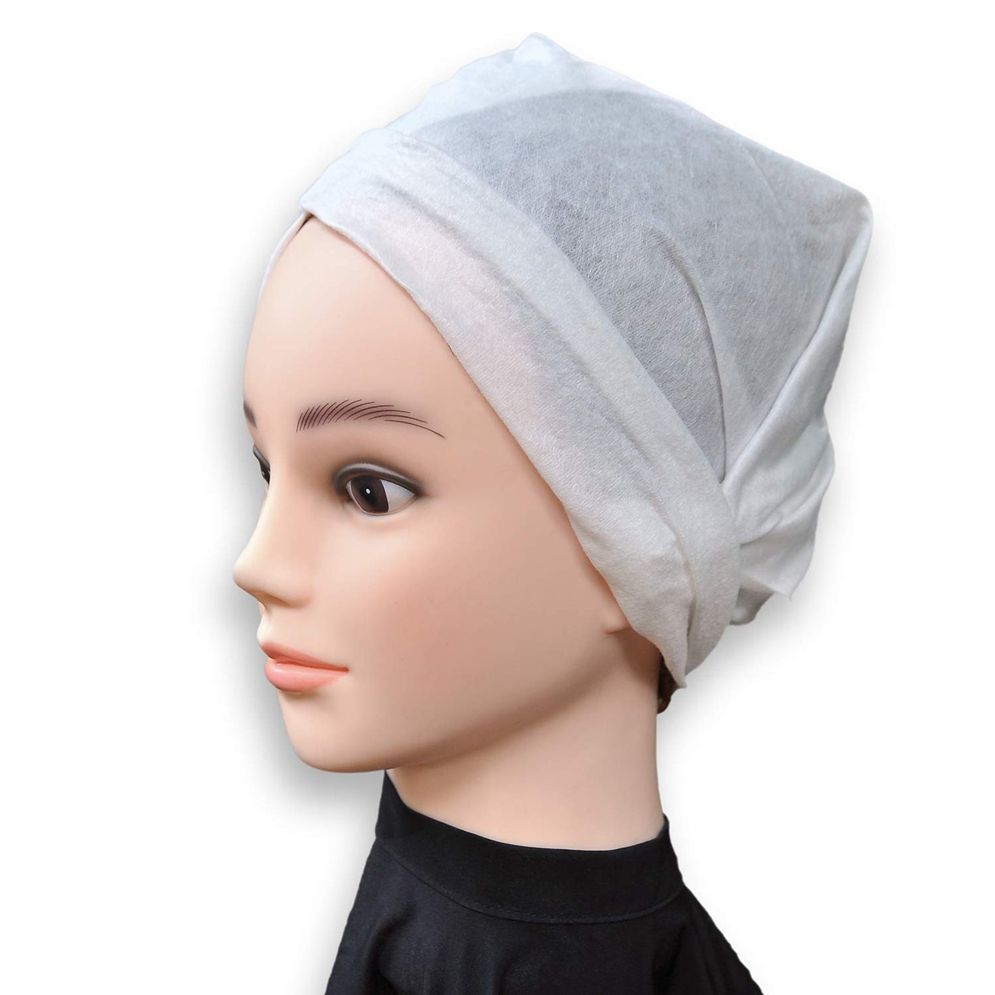 DAVELEN Essential Disposable Hair Towels for Women, 32 inch X 16 inches Each, Super Absorbent Quick Dry Hair for Drying Curly, Long & Thick Hair (White) (50)
