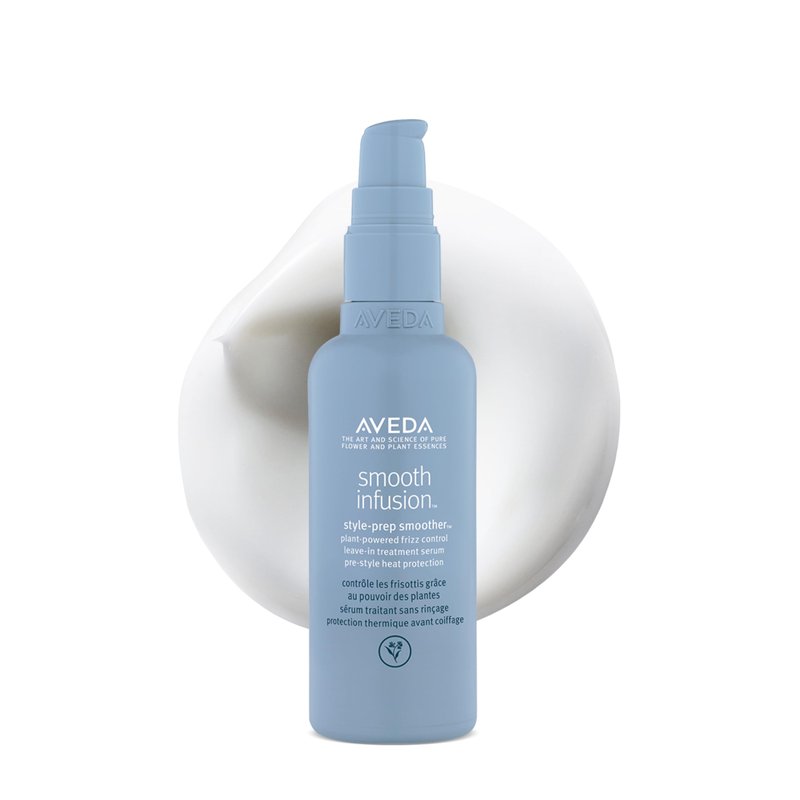 Aveda Smooth Infusion Style-Prep Smoother | Leave-In Anti-Frizz Serum | 72-Hour Frizz Defense & Control | Heat Protectant | 98% Naturally Derived*, 3.4 Fl Oz