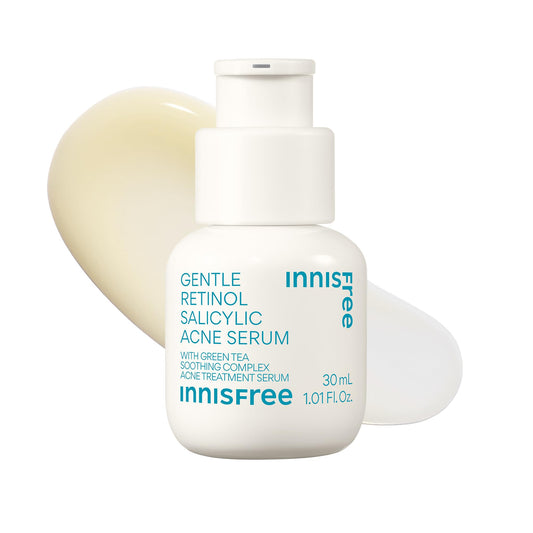 innisfree Gentle Retinol Salicylic Acne Serum | Korean Face Treatment with Niacinamide and Ceramides for Blemishes and Clear Skin