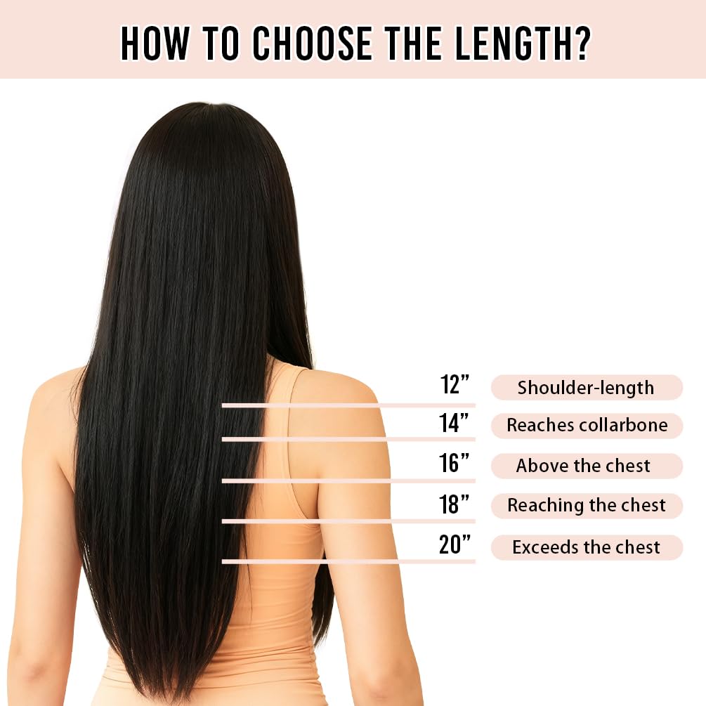 14" Remy Clip in Hair Extensions Human Hair Natural Black to Chestnut Brown Highlight Black for Beauty - Short Silky Straight 8pcs Real Hair Extensions Clip In Human Hair(14 inch 100g #(1BT6) P1B)
